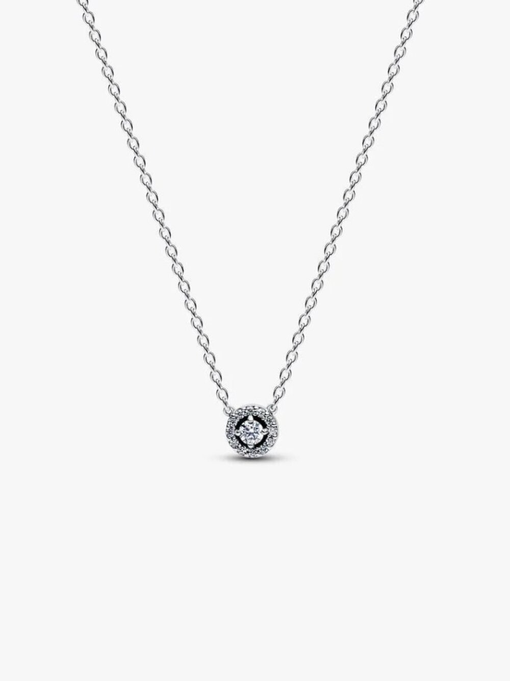 Pandora Round Pavé Halo Pendant Necklace